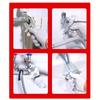 Multi Functional Bathroom Water Heating Wrench, Large Opening Aluminum Alloy Short Handle Adjustable Wrench, Water Pipe Faucet W