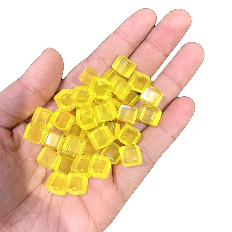 50 Stück Set 8 mm Hohe Qualität Klar Würfel Schachfiguren Token Quadratische Ecke Kristall Würfel Für Puzzle Spiel Brettspiel Komponenten