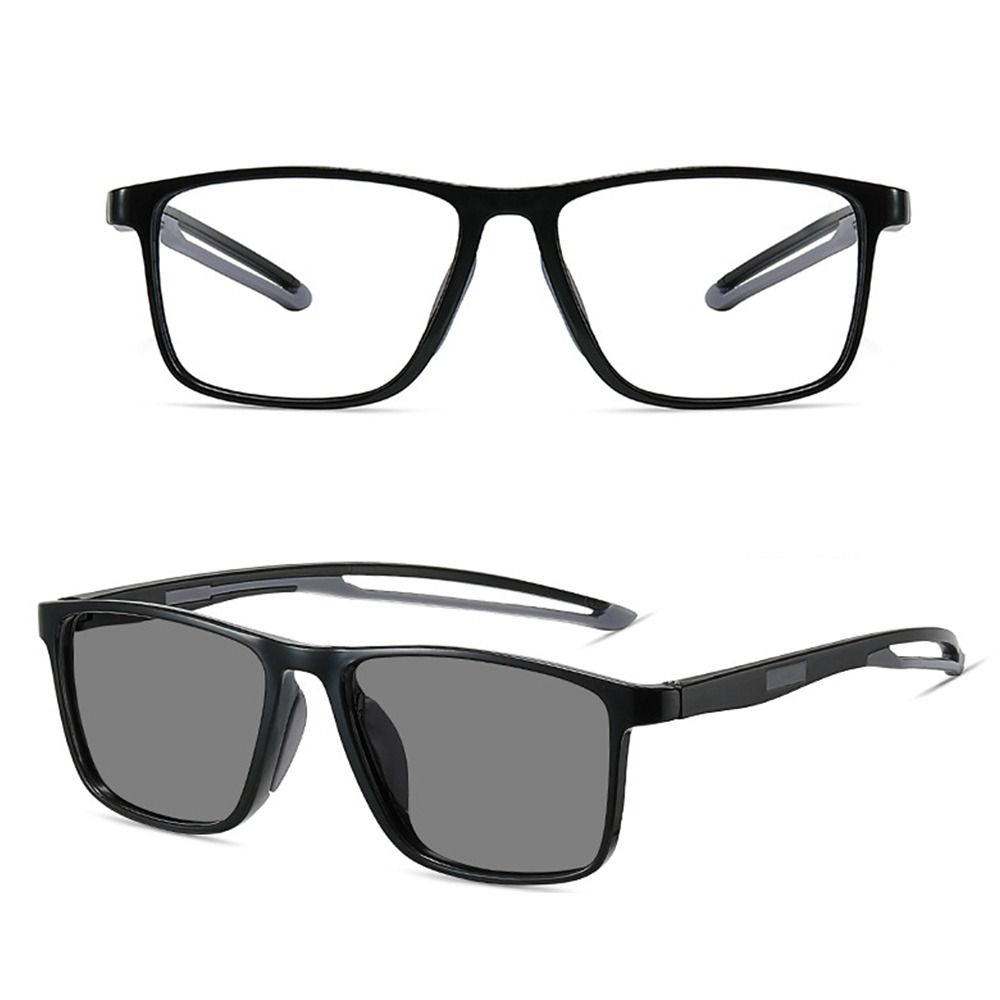 Photochrome Blaulicht-Lesebrille Blaulichtblockierend Multifokal Quadratische Brille Augenschutz Ultraleicht