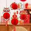 Chinese Spring Festival Honeycomb Lantern CNY 2026 Tree Pendant Lunar New Year Party Supplies Folding Red Paper Lanterns