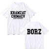 Khamzat Chimaev Logo Double Sided Print T-shirts Men Women Fashion Casual Oversized T Shirts Men's Hip Hop Vintage Streetwear