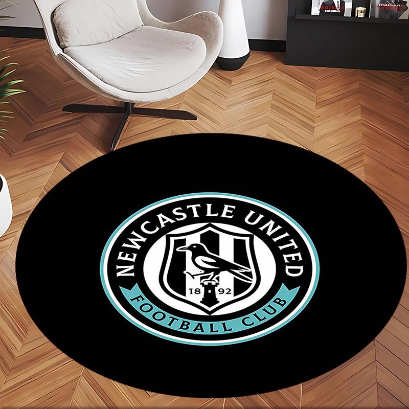 Newcastle Unite (14) Στρογγυλό Χαλί Γραφείου Διακοσμητικό Χαλί Δαπέδου για Γραφείο Υπνοδωμάτιο Σαλόνι και Χώρο Σπιτιού