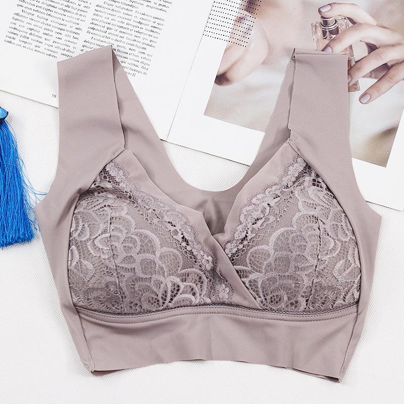 

Большие размеры спортивное женское нижнее белье для йоги и сна ice silk большая грудь маленькое нижнее белье большого размера 6L (5XL) fits 190-105kg кофейный