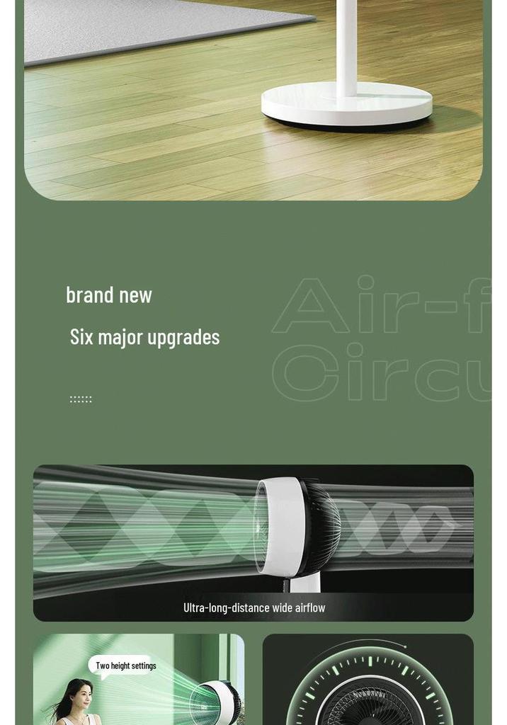 Camel Silent Circulation Fan: Compact Floor/Table Fan with Remote & High Wind Power