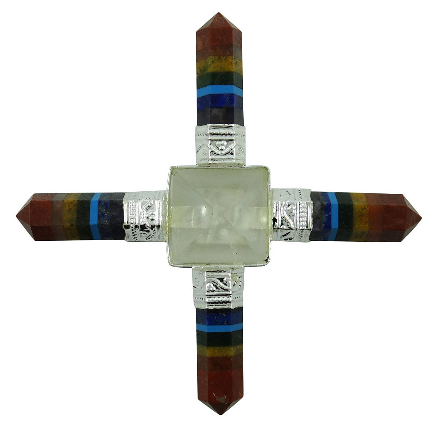 

Harmonize Crystal Pyramid Multistone 4 Point Extender Reiki Healing Crystal Spiritual Energy