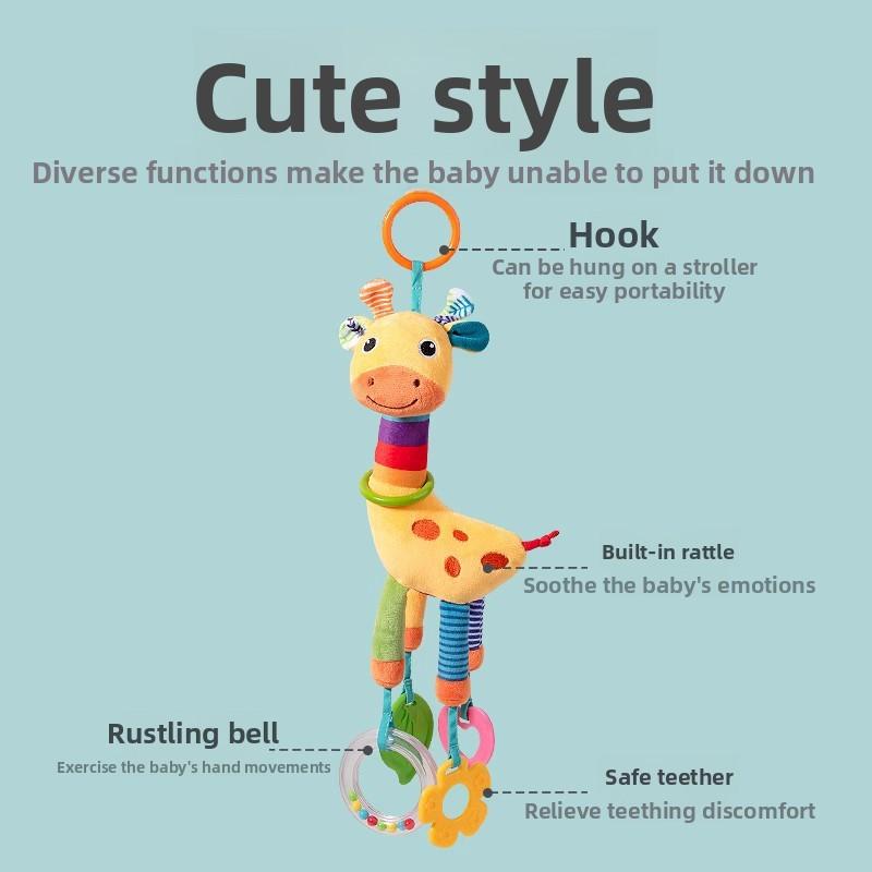 Baby Plush Baby Car Seat Toys With Hanging Animal Designs For Infants And Toddlers