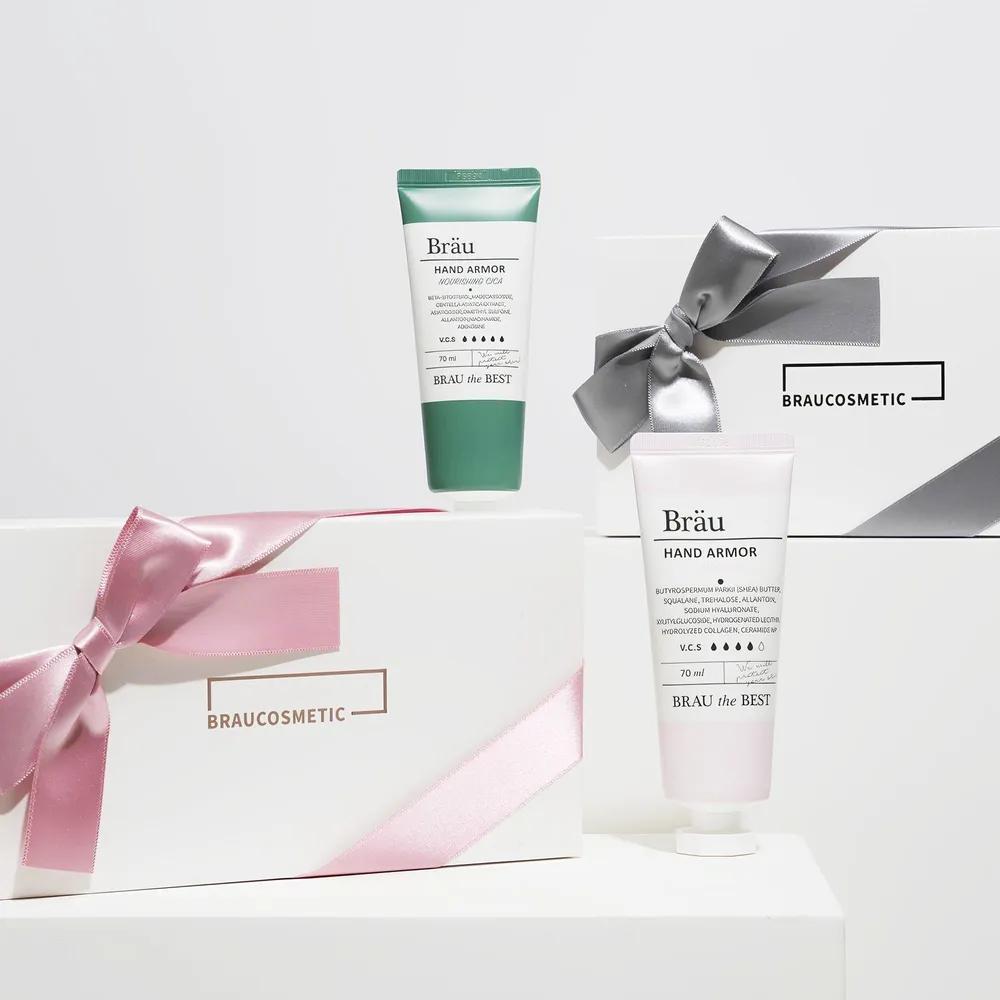 

High-Moisture Flight Attendant Barista Hand Cream Braun Hand Armor Gift Set Rose Gold_Original (Acacia Scent) 2 pieces