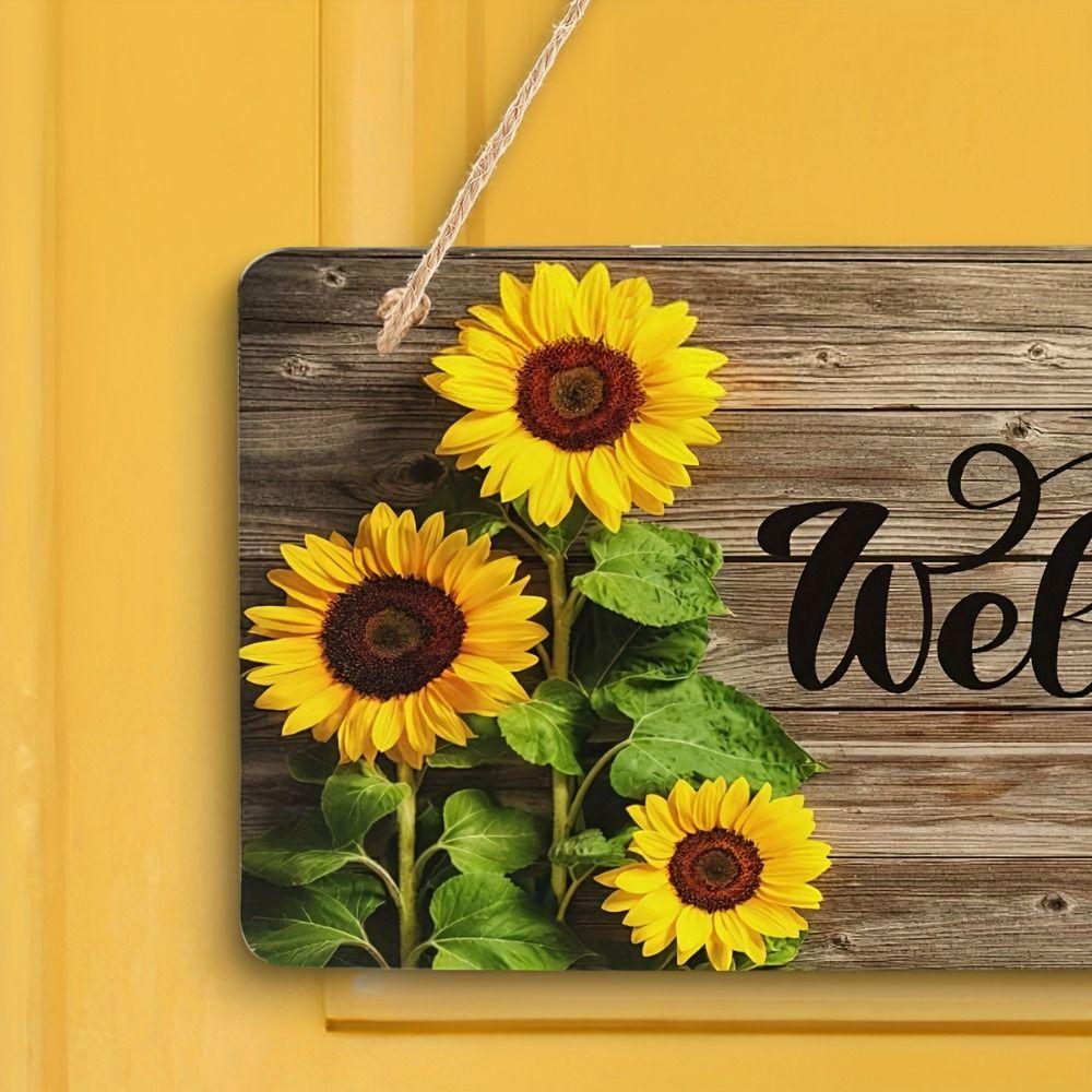 Lightweight Welcome Door Sign Pastoral Style Wooden Decoration Sign  Garden Decoration
