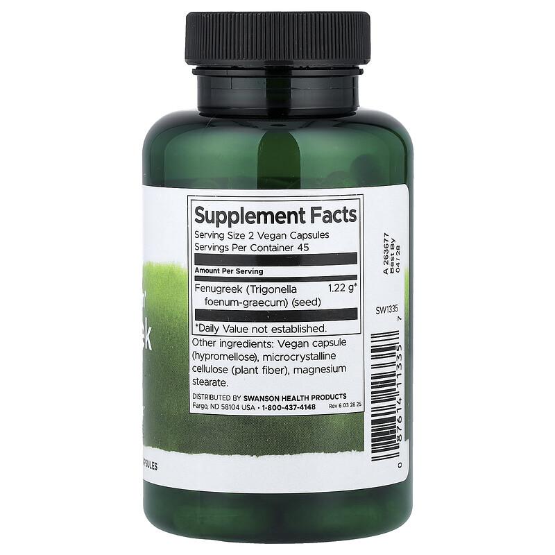 Full Spectrum® Fenugreek Seed, 90 Vegan Capsules (610 Mg Per Capsule)