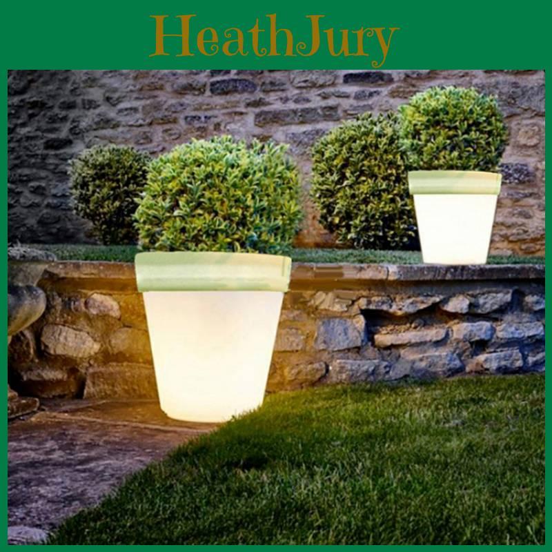 Solar Garden Planter Light With Waterproof Led Lamp For Yard And Patio Decor