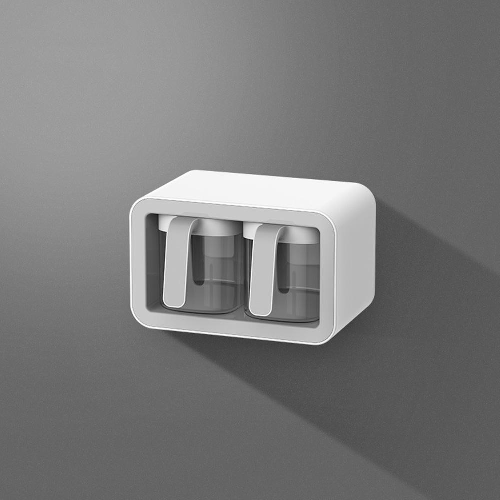 

Spice Racks Wall-mounted Condiment Jars, 2/3 Seasoning Box Adhesive Spice Kitchen Storage No Punching Food Storage