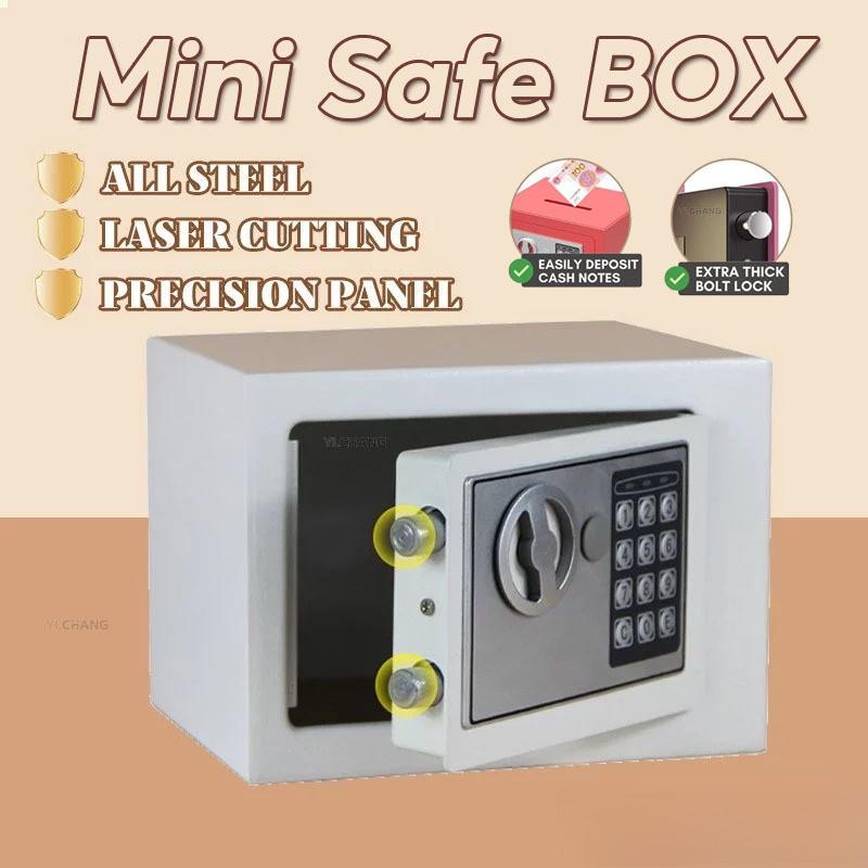 Mini Digital Säkerhetsbox Intelligent Helt Stål Stöldskyddad Lösenords Spara Gris Personlig Säkerhet Hemlig Låda (Med sedelinlägg)