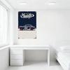 Vintage Hudson Hornet Car Metal Tin Sign with Rusty Border, Retro American Automotive Design for Home Bar Man Cave Decor