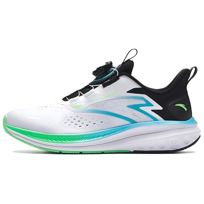 Anta Hailang Lite Comfortable Racing Shock Absorption Wear-Resistant Low-Top Casual Running Shoes Men Sneaker White Black 112325568S-2