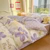 3/4pcs/set 100% Cotton Floral Pattern Duvet Cover Set with Pillowcase Sheet Home Twin Single Queen Size Boys Girls Bedding Sets