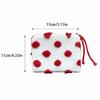 Dustproof Cosmetic Storage Bag Heart-shaped ID Card Holder Wide Opening Plush Coin Purse  Travel