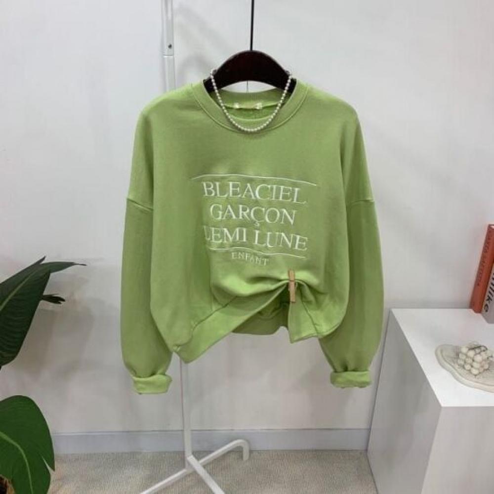 C S In The Room Gar On Embroidery letterIng lOng Sleeve SweatShirt 3Color