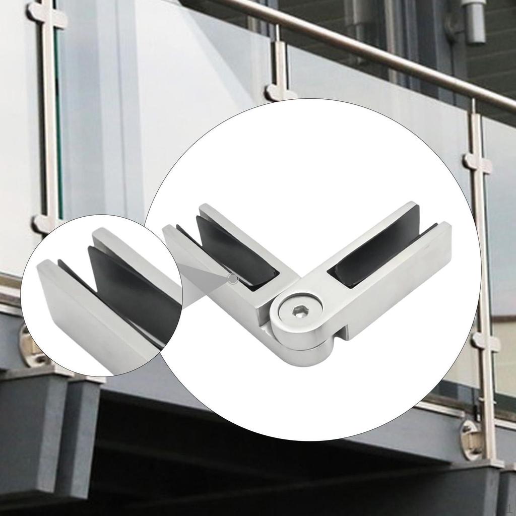 Adjustable Glass To Clamp 90 Bracing Stainless Steel Support Railing Clip Holder for