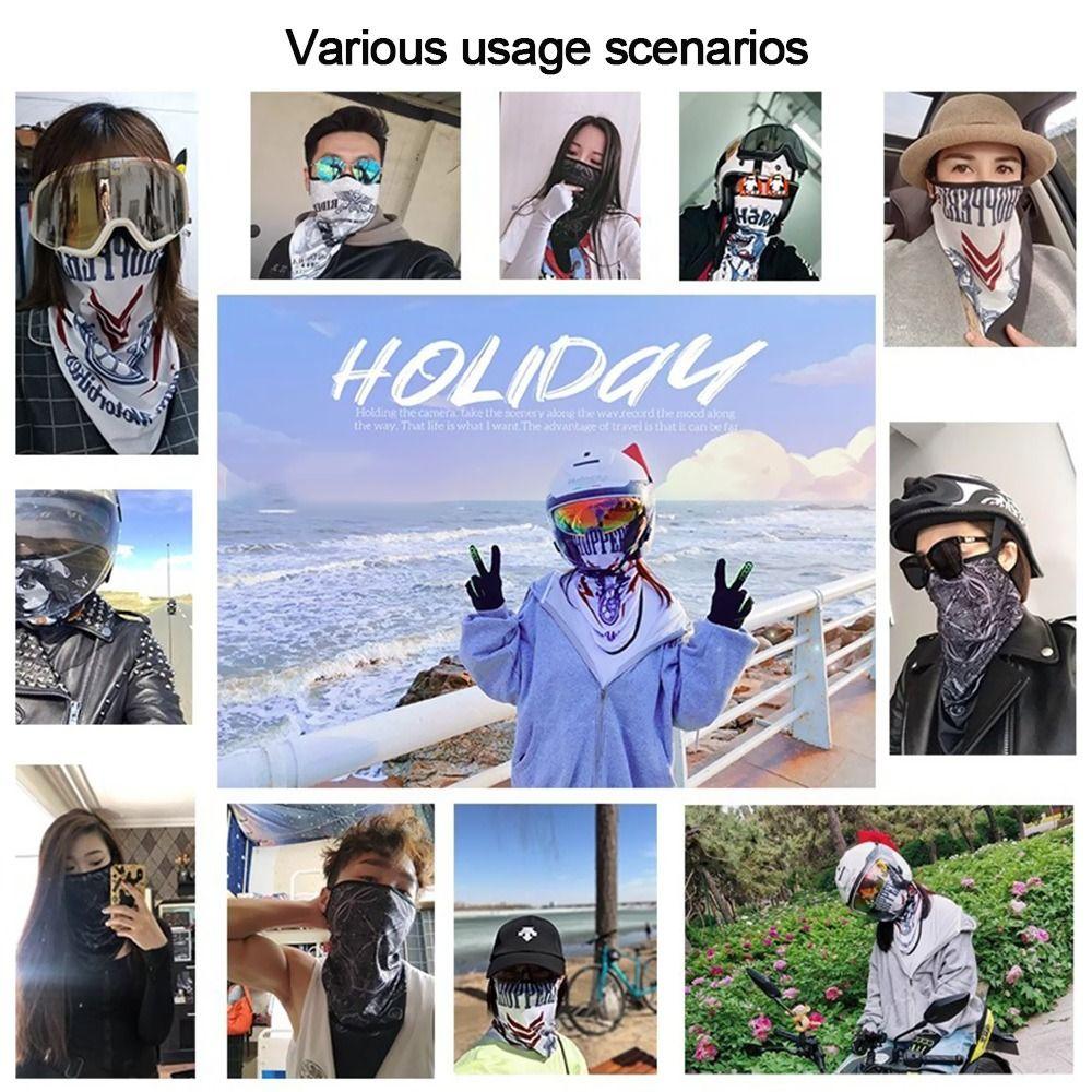 Anti-UV Sunscreen Face Mask Thin Sleeves Face Shield Fashion Cycling Face Cover Mask