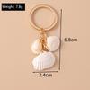 Cute Summer Beach Shell Keychain Pearl Key Ring for Women Girls Handbag Pendants DIY Handmade Jewelry Gifts