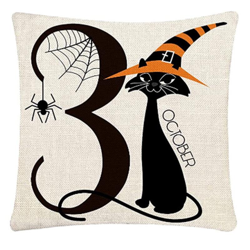 New Halloween Pillowcase Living Room Sofa Cushion Pillowcase Linen Sample Room Home Decoration
