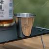 4Pcs/Set Portable Stainless Steel Camping Cup Outdoor Practical Travel Stainless Steel Cups with Bag Wine Glasses Tea Mug