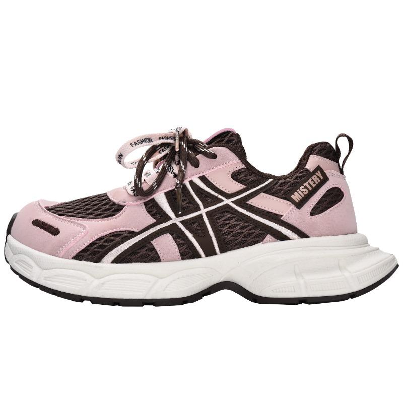 Thick-soled heightening dad shoes women's autumn new breathable mesh lightweight versatile casual sports shoes