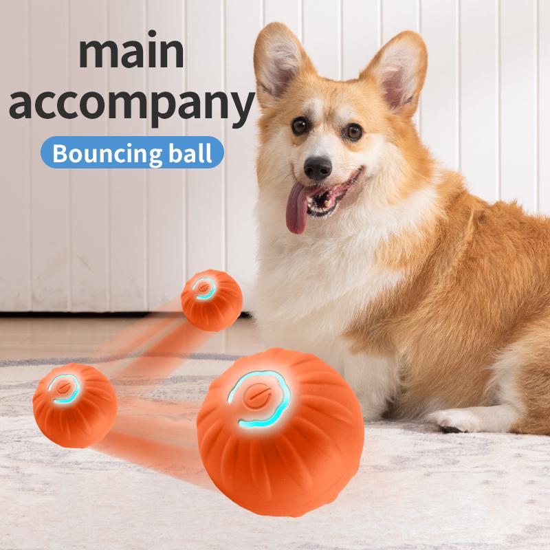 New Smart Dog Toy Ball Electronic Interactive Pet Toy Mobile Ball USB Automatic Mobile Jumping Dog Cat Toy Products