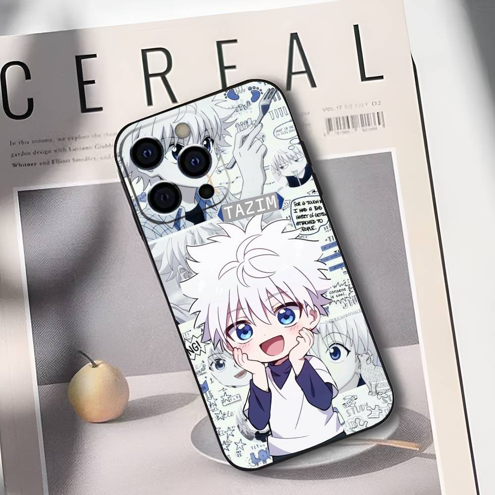 K-Killua Zoldyck H-Hunter X Hunter Handyhülle Für iPhone 17,16,15,14,13,12,11 Plus,Pro Max,XS,Weiche Schwarze Hülle
