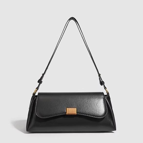 Spring And Summer Niche Black Simple Underarm Baguette Bag Women'S Premium Super Fire Shoulder Messenger Bag Small Bag