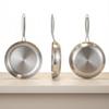 Stainless Steel Non-Stick Frying Pan, 304 Grade, Thickened Flat Bottom, Triple-Layer, Ideal for Home and Steak Cooking.