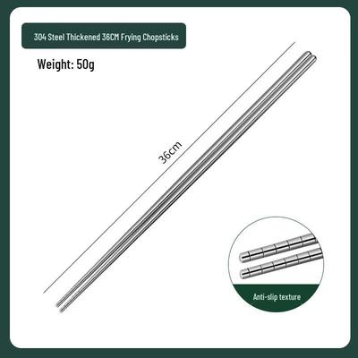 304 Stainless Steel Extra-Long Frying & Noodle Chopsticks