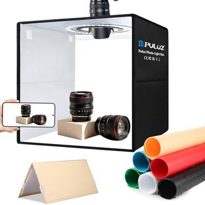 PULUZ 30cm Photography Light Box, Portable Photo Studio Light Box, Foldable Photo Box with Soft Lighting Cloth and 12 Color Backdrops (12"x12")
