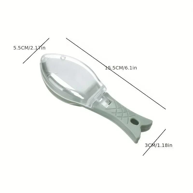 16cm Fish Scale Scraper - Easy Tool with Transparent Container for Quick Cleaning, Ergonomic Handle for Secure Grip On Sale