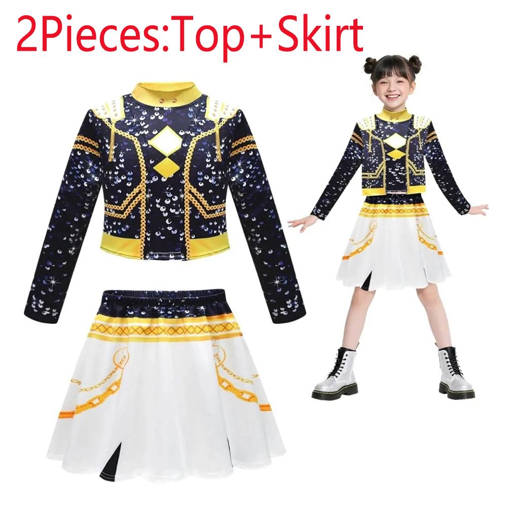 Vêtements de rôle pour film coréen Groupe de filles Costume pour enfants Tenue Vêtements de performance scénique préférés Déguisement Guerrier d'Halloween Kids 150cm