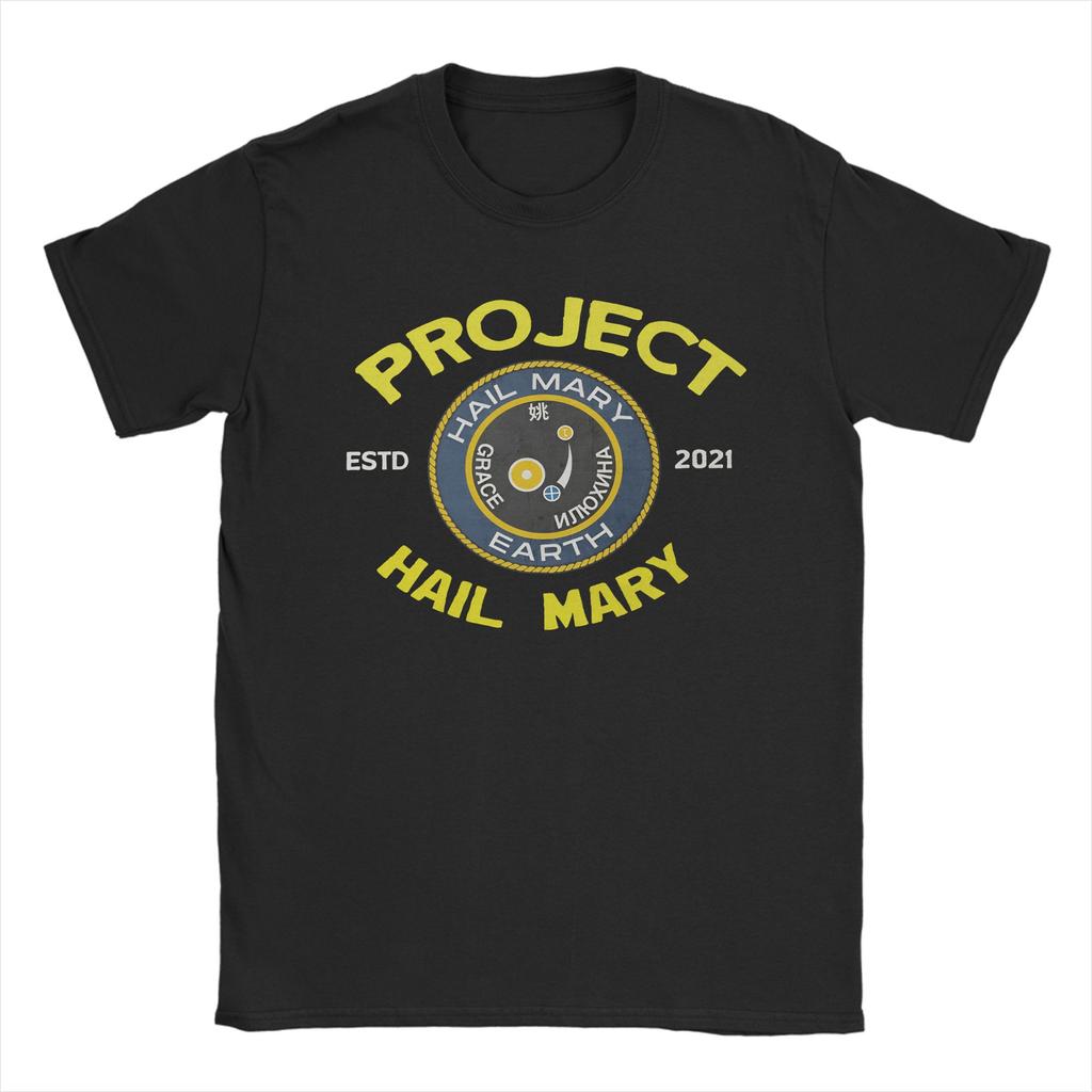 Project Hail Mary Vintage TShirt Unisex Y2K Retro Cotton T Shirts Beach O Neck Hippie Tee Shirt Pattern Plus Size Tops