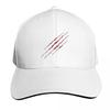 Red Claw Slash Marks Baseball Cap Military Tactical Cap Hard Hat Luxury Hat Vintage Caps Unisex Womens