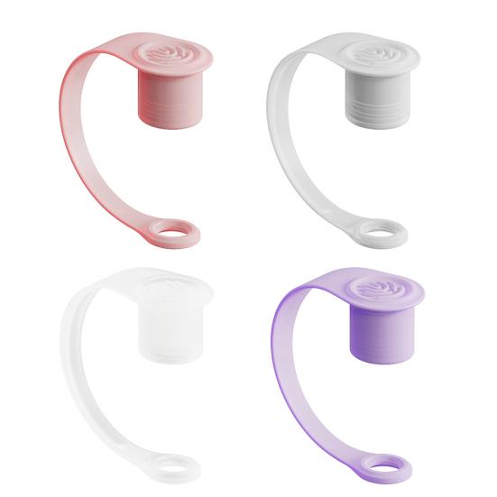 4Pcs Silicone Straw Cover Set for 20oz 30oz 40oz Tumblers Easy To Clean Cute Durable Straw Topper Hats