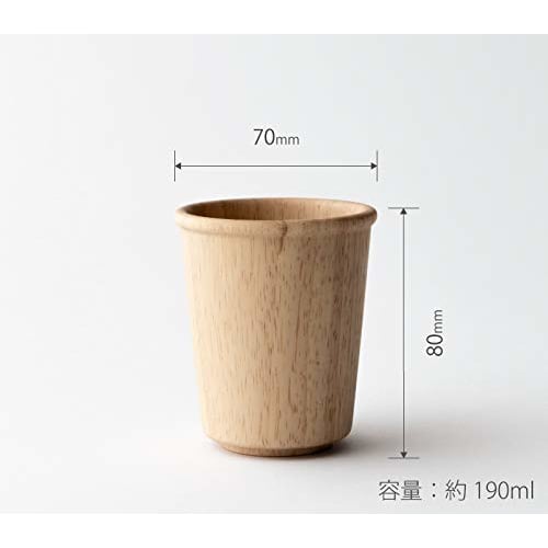 Taffeta Medium Square Cup, Rubberwood, TF-405R