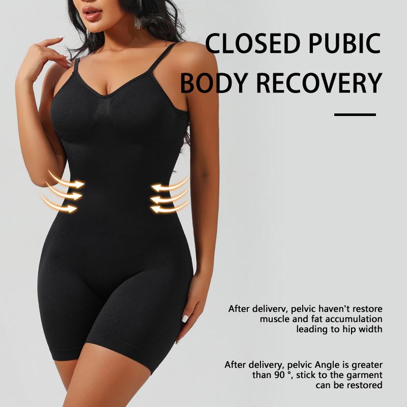 Europäisches und amerikanisches nahtloses Yoga-Postpartum-Einteilerkorsett mit Hüft- und Bauchstütze