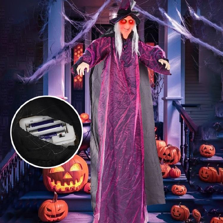 Realistic Halloween Witch Hangings Unique Halloween Witch Decoration with Sound and Lights for Indoor Outdoors Use