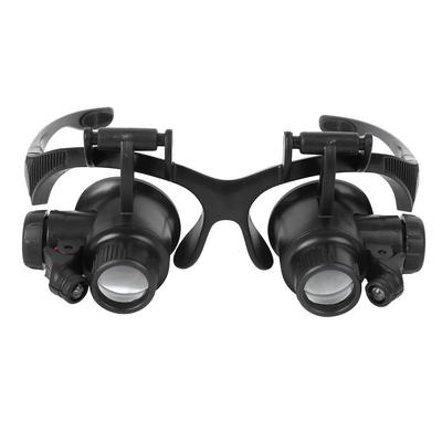 Magnifier Magnifying Glass Repair Tools Glasses‑Type with LED Light for 10 / 15 / 20 / 25 Times