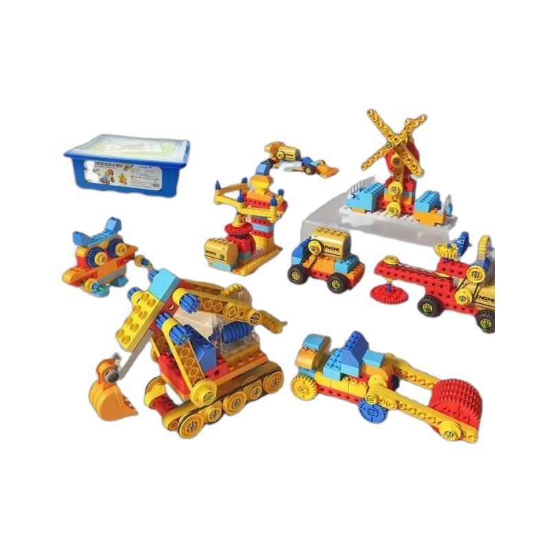 Compatible with Large Particle Mechanical Gear Building Blocks Remote Control Programming Electric Motor Educational Building Block Toys