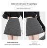 Women's Slim Fit Wool Polka Dot Ruffle Mini Skirt - High Waist, Casual Autumn/Winter A-line