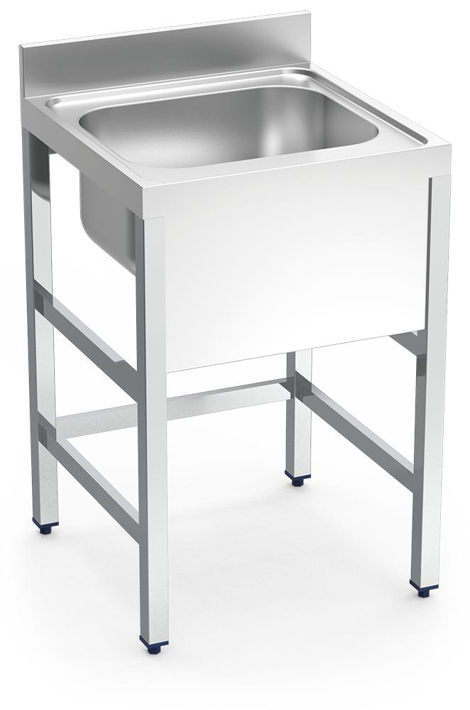 FRICOSMOS-Évier avec support 1C 600x600x850 mm. Dimensions du godet 500x400x250 mm. Réf.: 54800