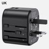 Usams Adapter Siec. 2Xusb T55 12W4W1 Us/Au/Eu/Uk Czarny/Black Cc173Tc01 (Us-Cc173) Univesal Travel Charger