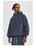 2025 Men's Fleece-Lined Oversized Hoodie - Solid Color, Thick, Winter/Autumn Streetwear Jacket