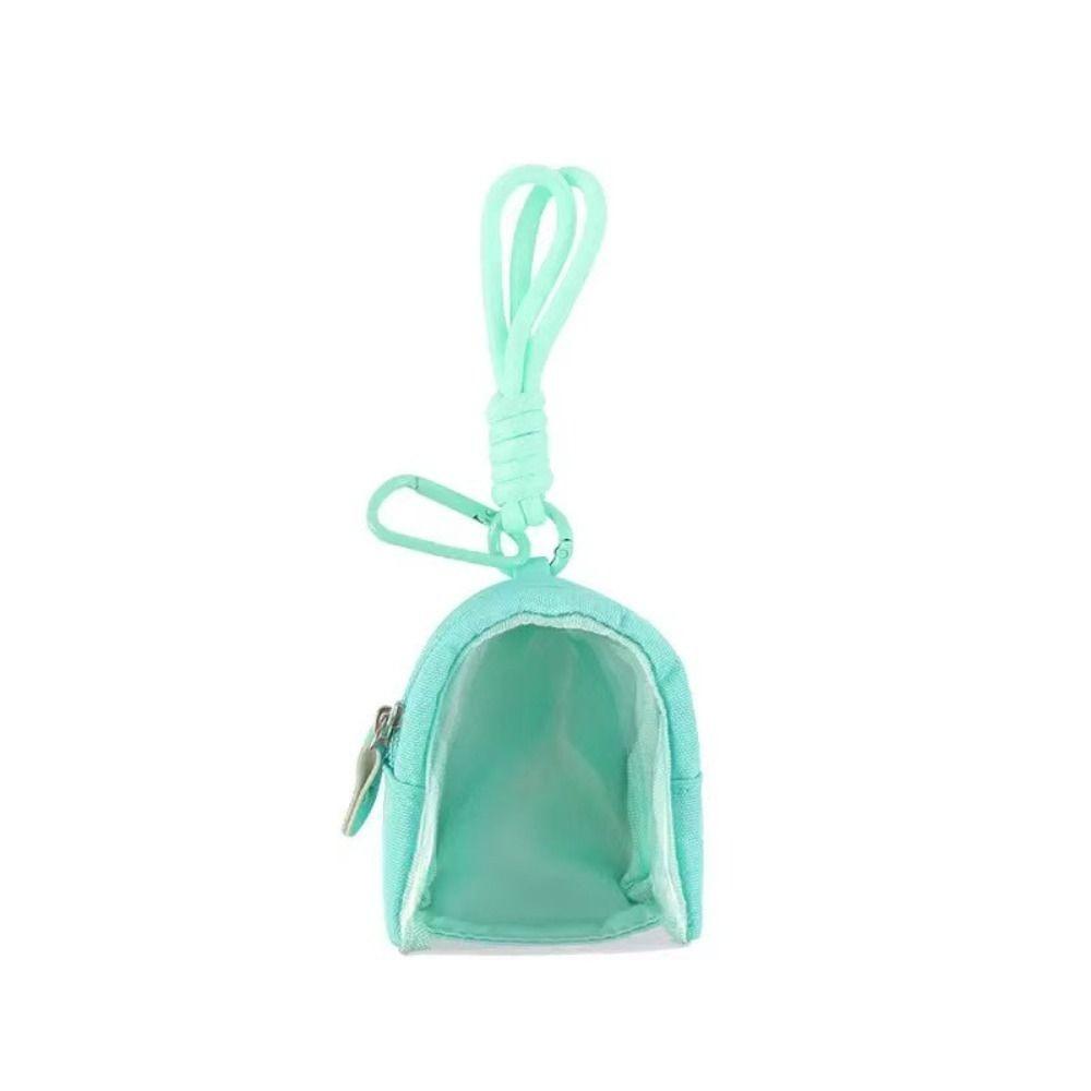 

Multifunctional Mini Transparent Storage Bag Clear Window with Lanyard Clear Display Bag Storage Pouch For Tamagotchi Paradise зелёный