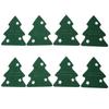 8Pcs Christmas Cutlery Bags Tree Shape Fork Cutter Pouches for Party Supplies Cutlery Holder for Party Tableware Utensil Holder