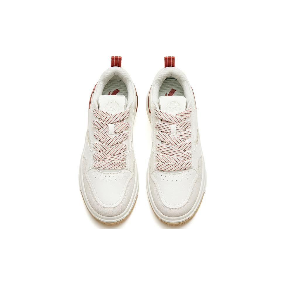 Anta Aotu Non-Slip Wear-Resistant Breathable Low-Top Skate Shoes Men Skate Shoes White Brown 912328076-3